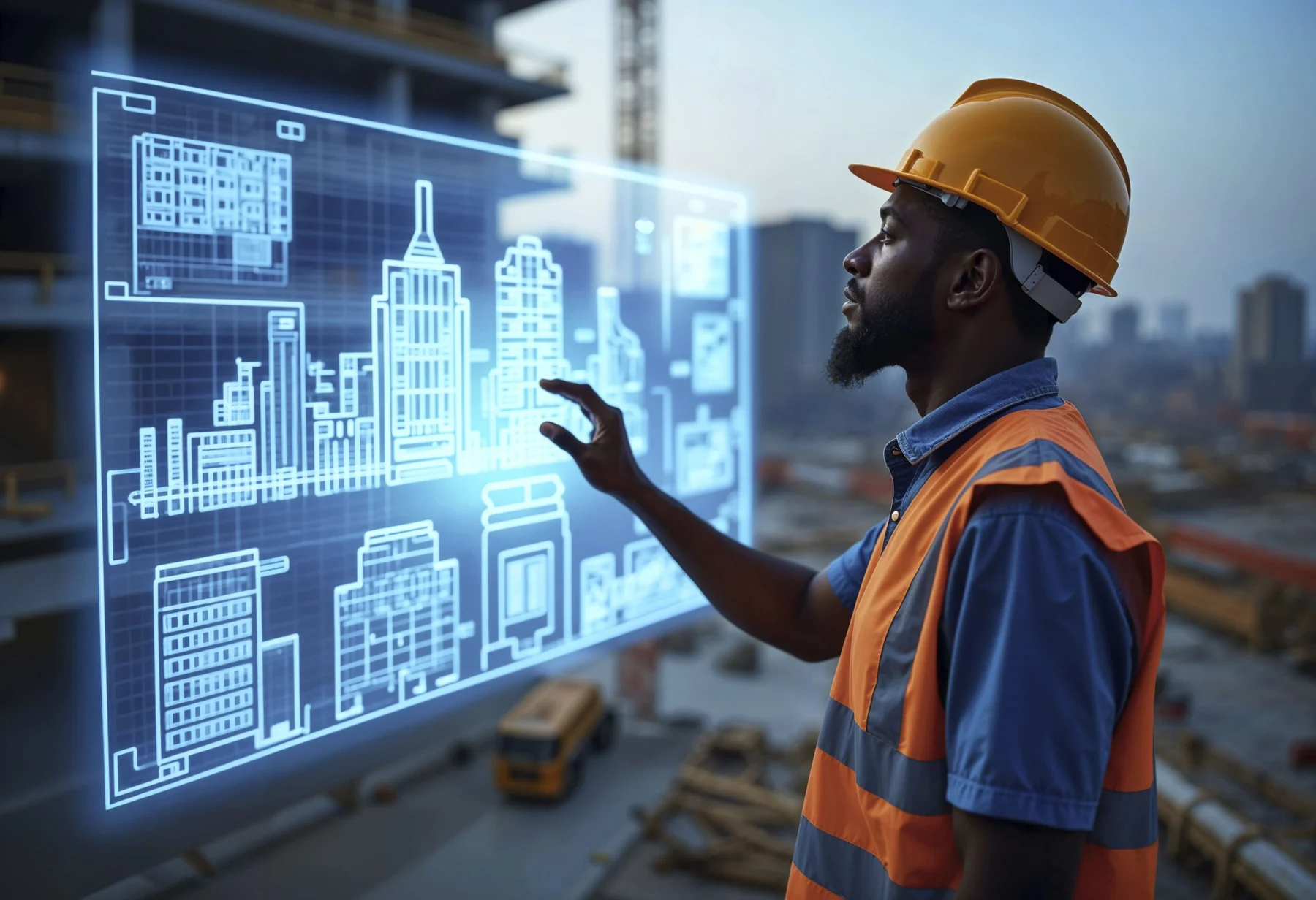 Verificação de conformidade de projeto sobre um painel digital em obra
